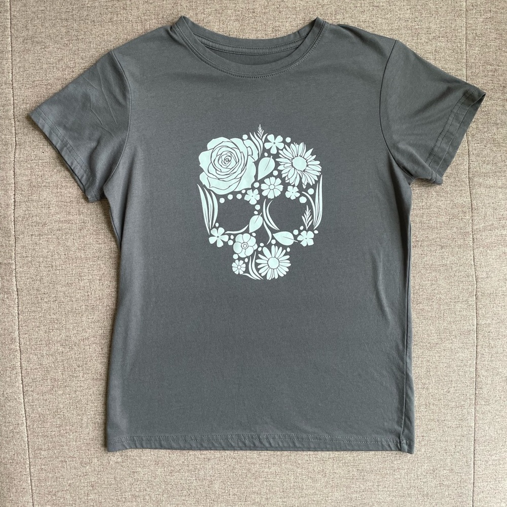 Floral Skull T-Shirt
